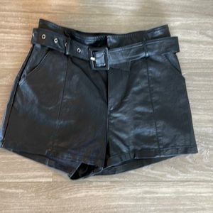Altar’d State black leather shorts with belt